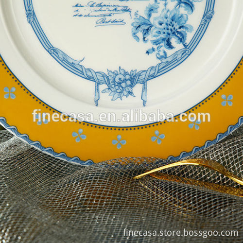 10.5 Inches Elegant Fine New Bone China Wholesale Ceramic White Dinner Plate of New Classic